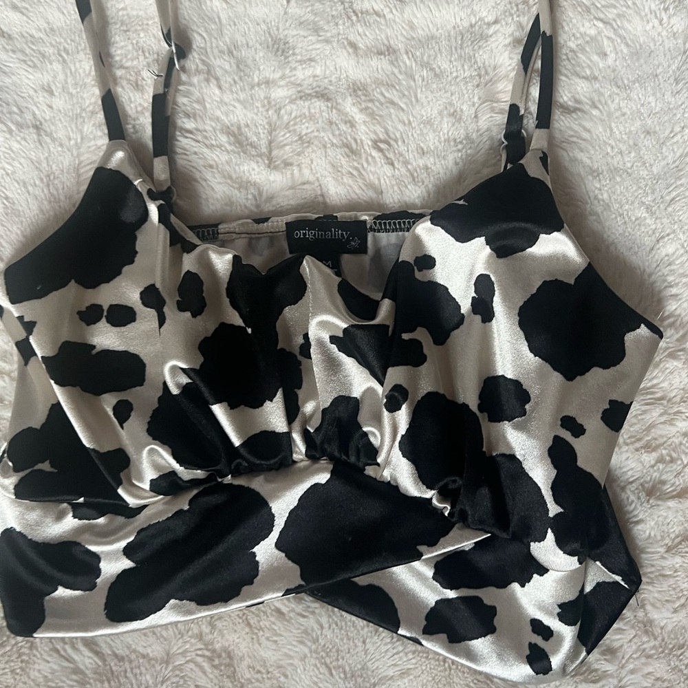 Cow print top